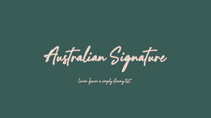 Australian Signature Font