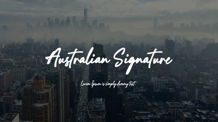 Australian Signature Font