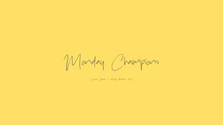 Monday Champions Font