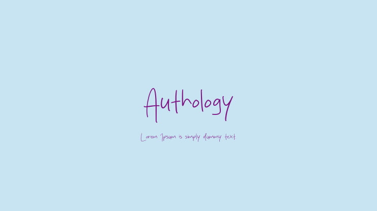 Authology Font