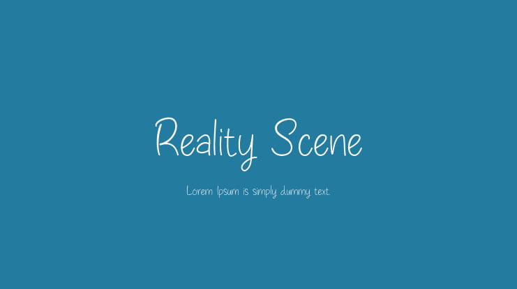 Reality Scene Font