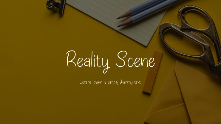 Reality Scene Font