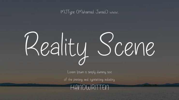 Reality Scene Font