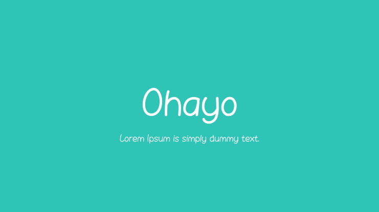 Ohayo Font