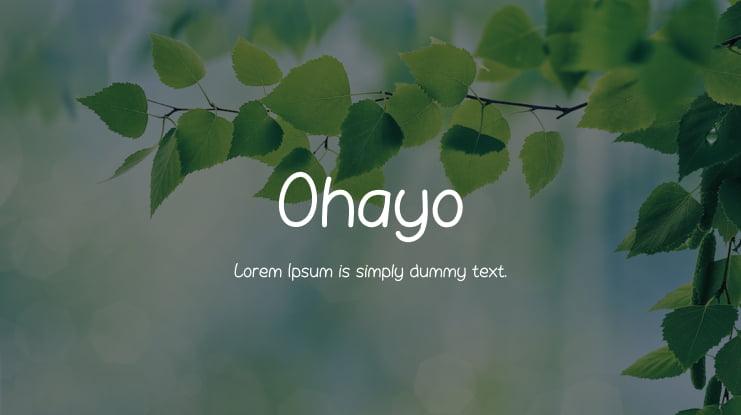 Ohayo Font