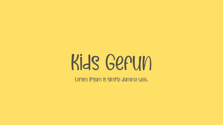 Kids Gefun Font