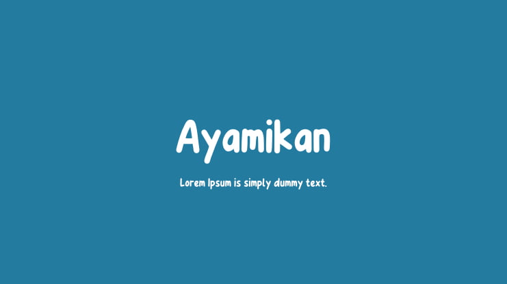 Ayamikan Font