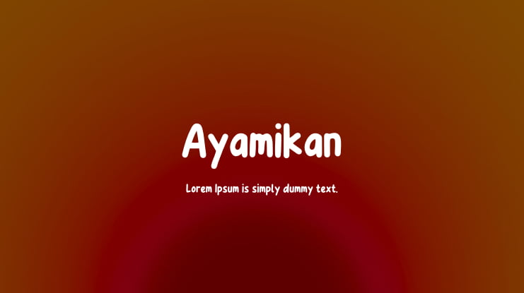 Ayamikan Font