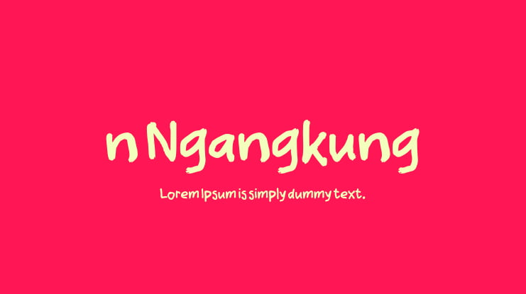 n Ngangkung Font