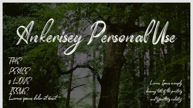 Ankerisey Personal Use Font