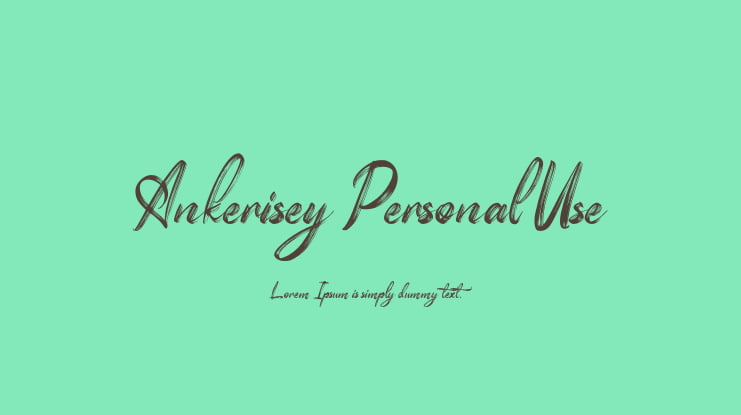 Ankerisey Personal Use Font