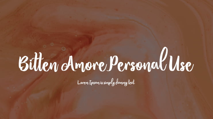 Bitten Amore Personal Use Font