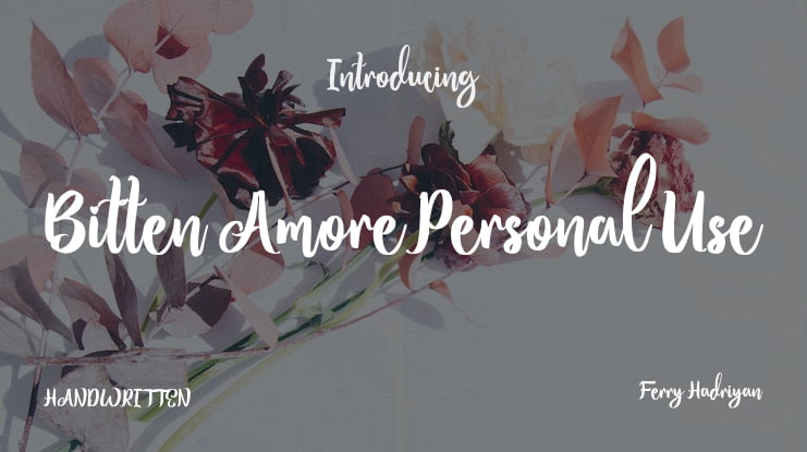 Bitten Amore Personal Use Font