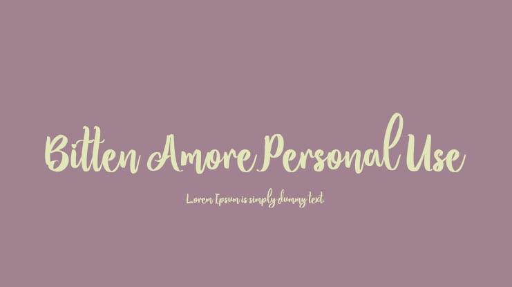 Bitten Amore Personal Use Font