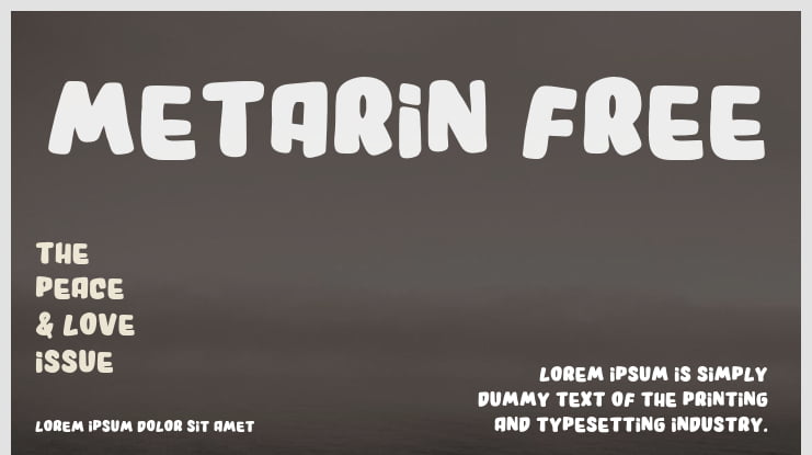 Metarin Free Font