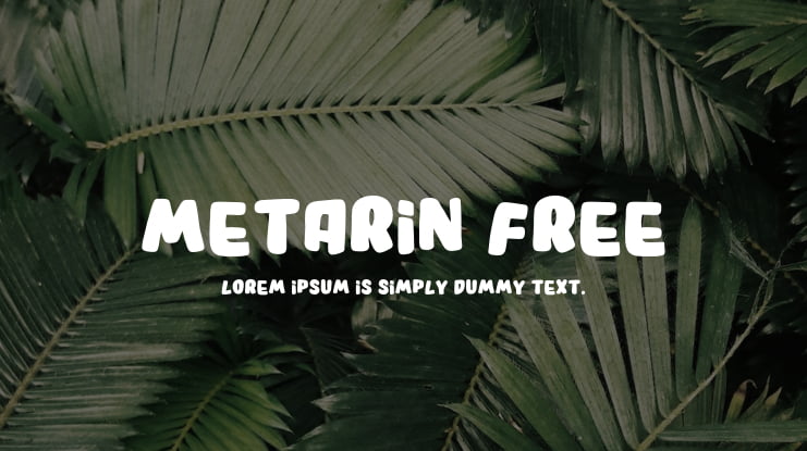 Metarin Free Font