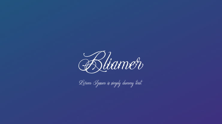 Bliamer Font