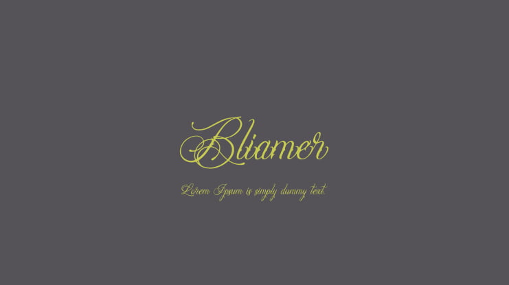 Bliamer Font