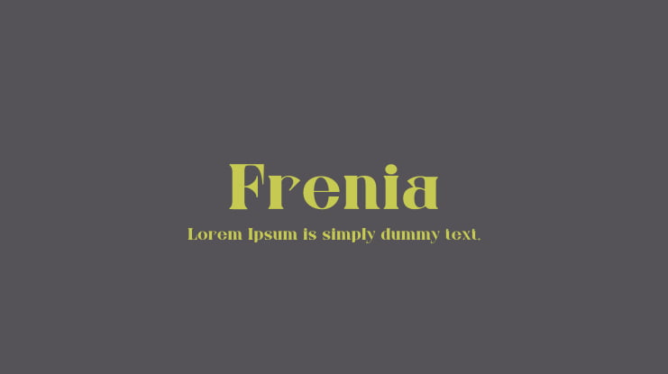 Frenia Font