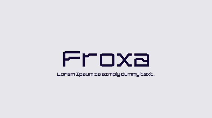 Froxa Font Family