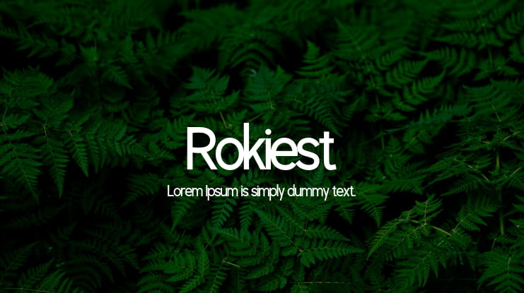 Rokiest Font Family