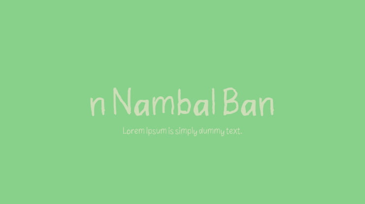 n Nambal Ban Font