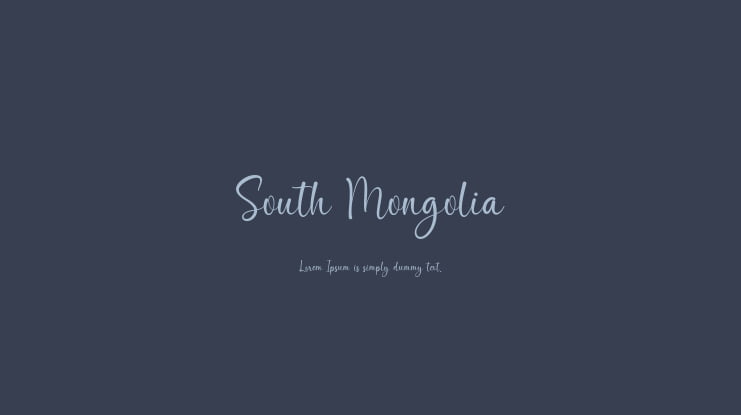 South Mongolia Font