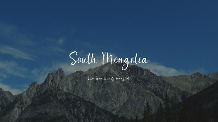 South Mongolia Font