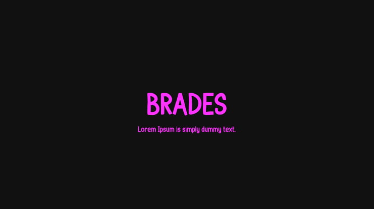 BRADES Font