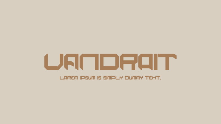 Vandroit Font