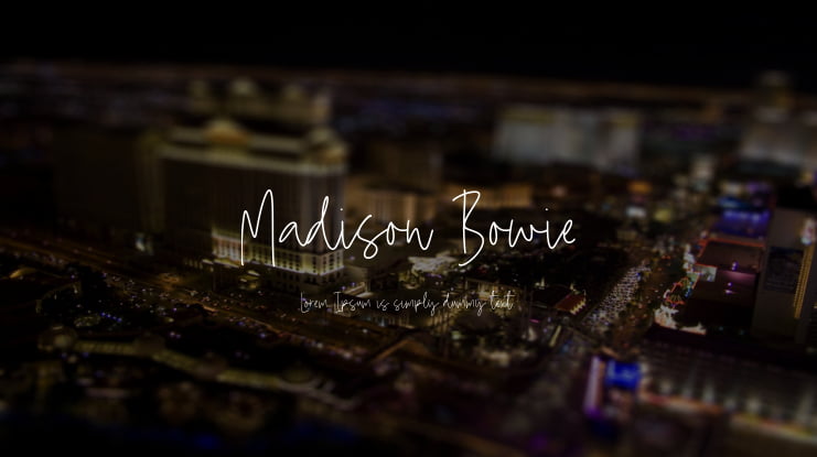 Madison Bowie Font