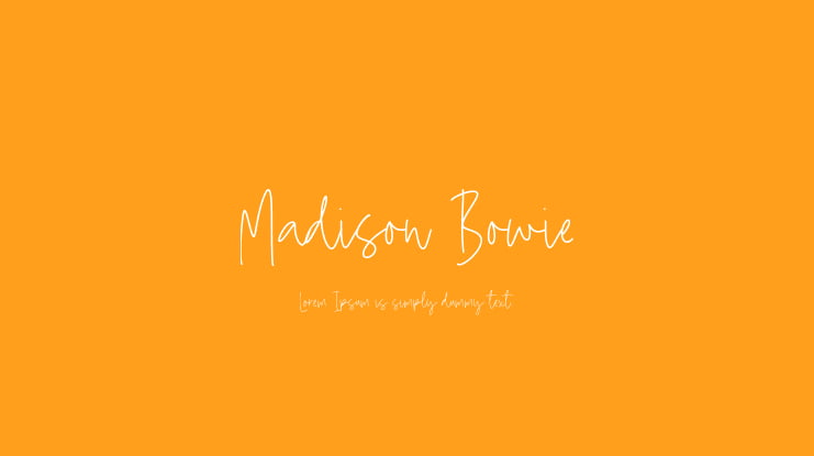 Madison Bowie Font