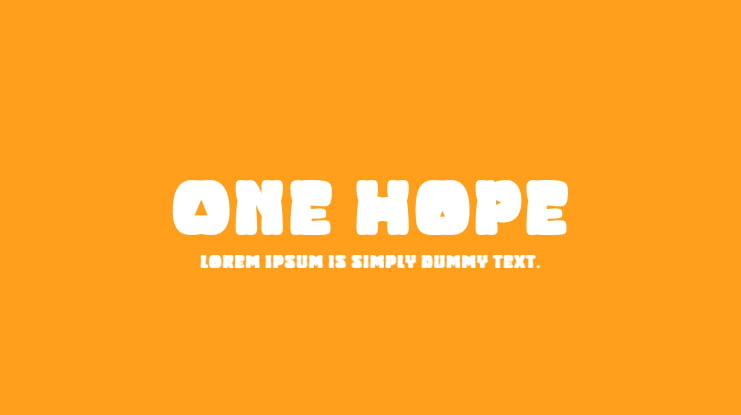 One Hope Font