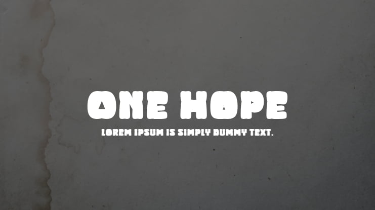 One Hope Font