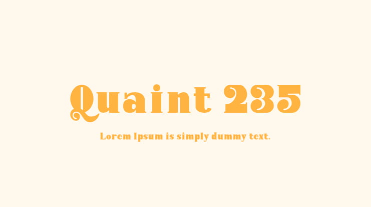 Quaint 235 Font Family