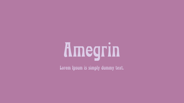 Amegrin Font