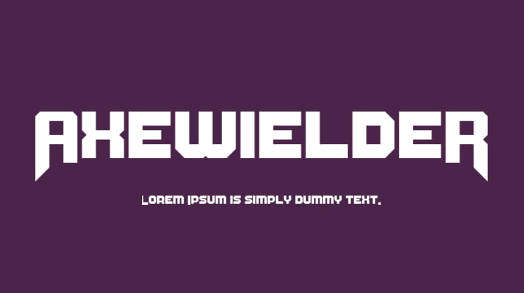 AxewieldeR Font