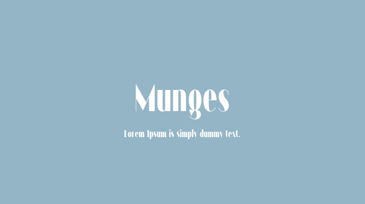 Munges Font Family