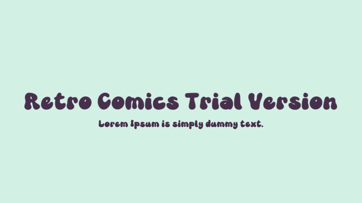 Retro Comics Trial Version Font