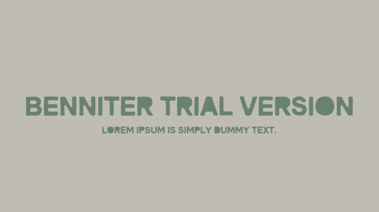 Benniter Trial Version Font