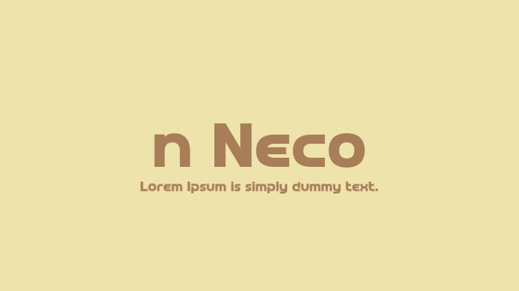 n Neco Font