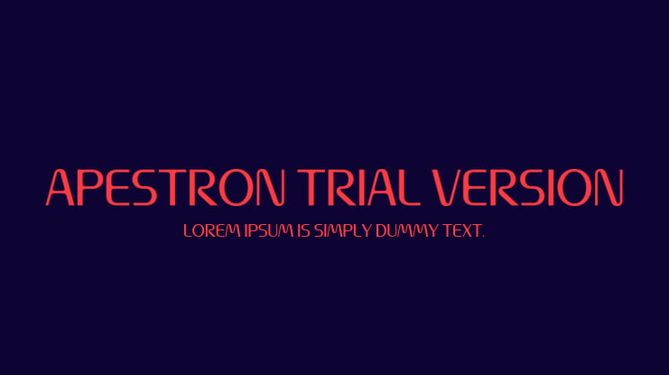 Apestron Trial Version Font