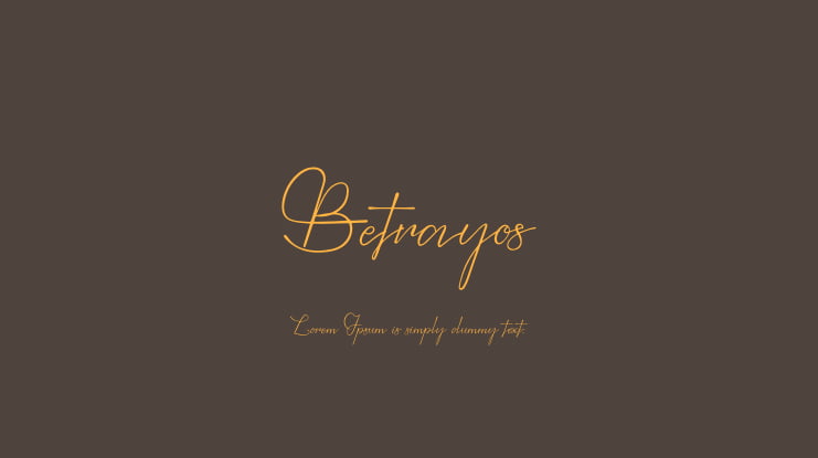 Betrayos Font