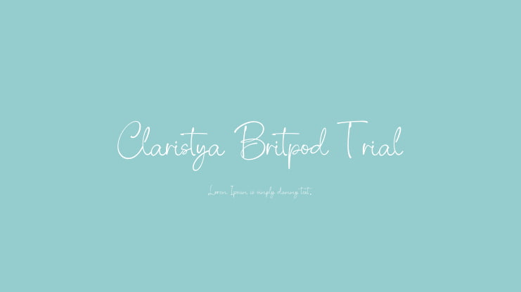 Claristya Britpod Trial Font