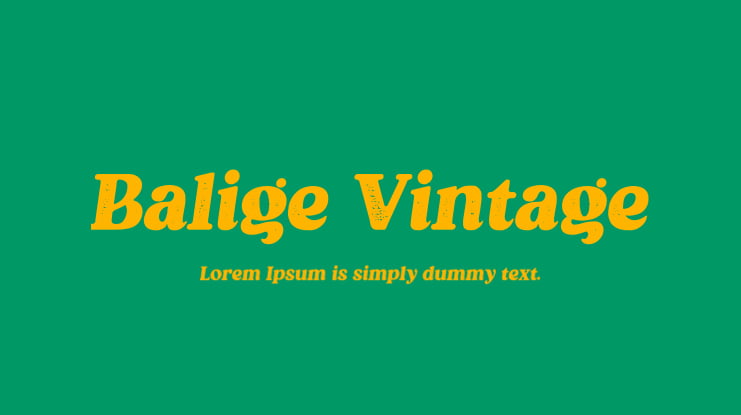 Balige Vintage Font