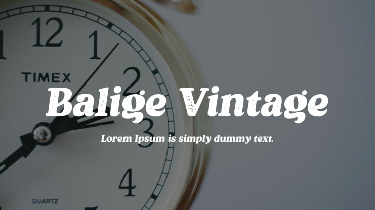 Balige Vintage Font