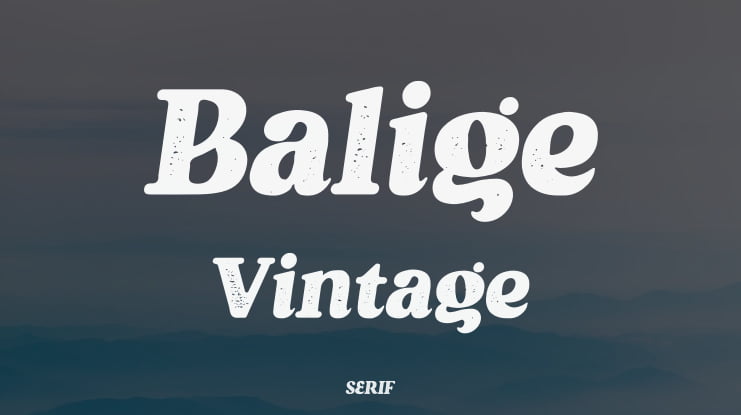 Balige Vintage Font