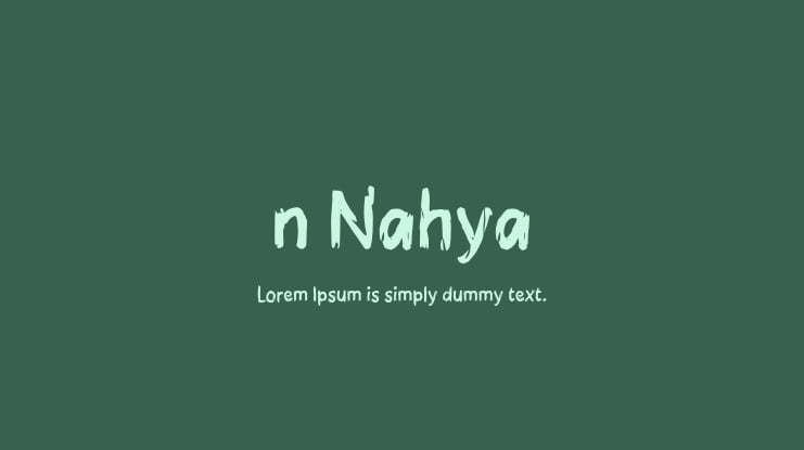 n Nahya Font