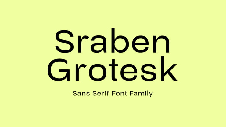 Sraben Grotesk Font Family