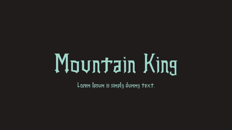 Mountain King Font